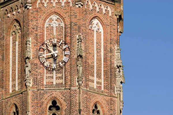 Closeup Clock Tower Sint Maartenskerk Elst Netherlands — Stock Photo, Image