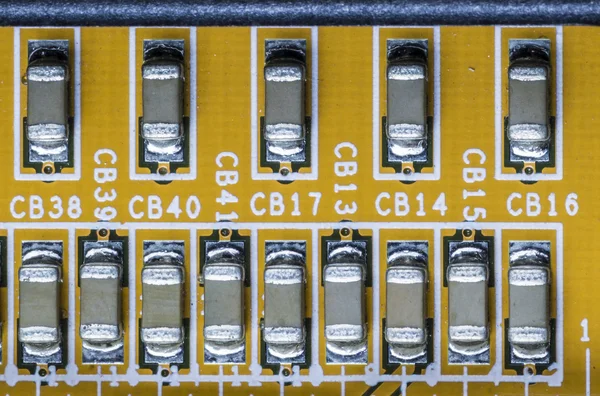 Primer plano de los componentes electrónicos —  Fotos de Stock