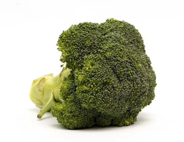Broccoli da vicino isolati su fondo bianco — Foto Stock