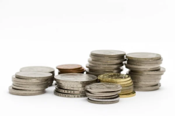 Stack of coins isolated on white — Stock Photo, Image