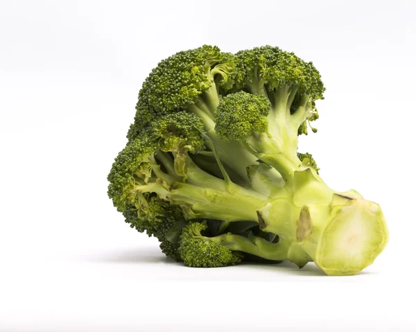 Broccoli da vicino isolati su sfondo bianco con spazio di copia — Foto Stock