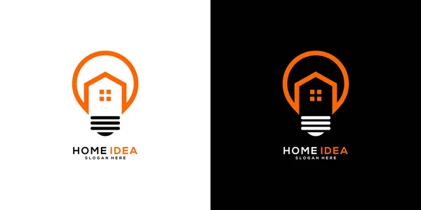 Ideia Home Design Vetor Logotipo — Vetor de Stock