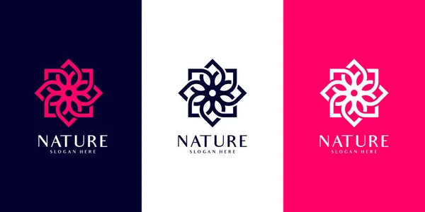 Natur Blume Logo Premium Vektor — Stockvektor