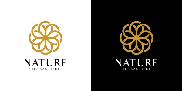 Natur Blume Logo Premium Vektor — Stockvektor