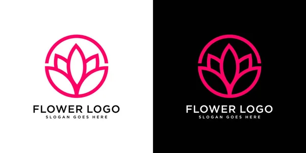 Natureza Flor Logotipo Premium Vetor — Vetor de Stock