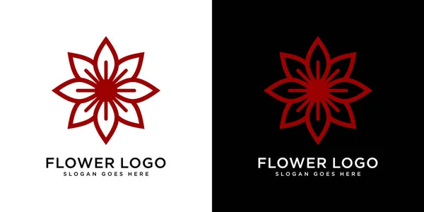 Natura Fiore Logo Vettore Premium — Vettoriale Stock