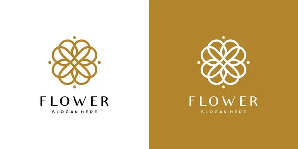 Diseño Abstracto Elegante Icono Del Logotipo Flor Vector — Vector de stock