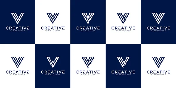 Set Van Initiële Letter Logo Ontwerp Template Iconen Voor Het — Stockvector