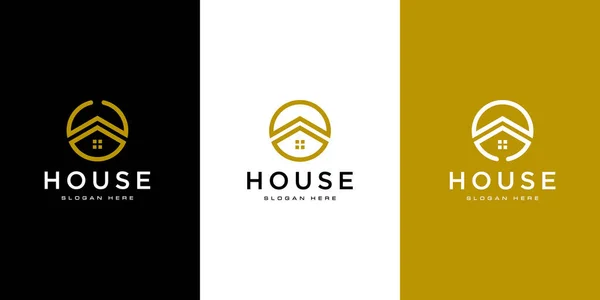 Modelo Design Vetor Logotipo Casa — Vetor de Stock