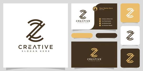 Lettre Initiale Logo Ligne Style Vectoriel Design — Image vectorielle