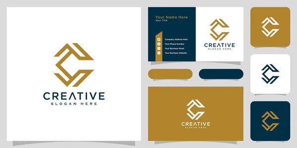 Lettre Initiale Logo Ligne Style Vectoriel Design — Image vectorielle