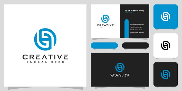 Lettre Initiale Logo Ligne Style Vectoriel Design — Image vectorielle