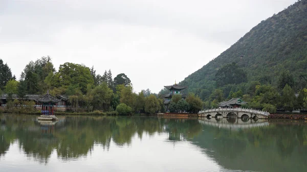 Landschap Van Zwarte Draak Zwembad Park Jiang Stad Yunnan China — Stockfoto