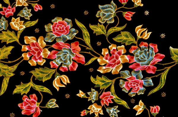 Krásné umění malajské a indonéské batika vzor — Stock fotografie