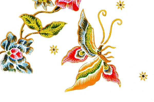 La hermosa de arte de Malasia e Indonesia patrón Batik —  Fotos de Stock