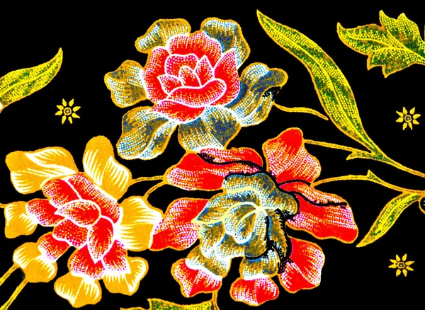 Güzel sanat Malezya ve Endonezya Batik desen — Stok fotoğraf