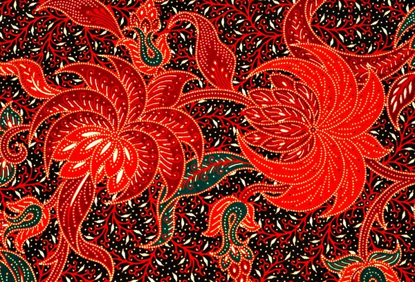 La hermosa de arte de Malasia e Indonesia patrón Batik — Foto de Stock