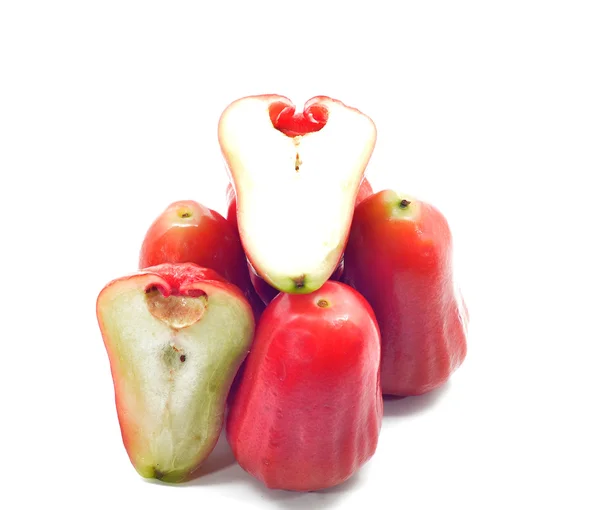 Rose Apples (Syzygium aqueum) Over White Background — Stock Photo, Image