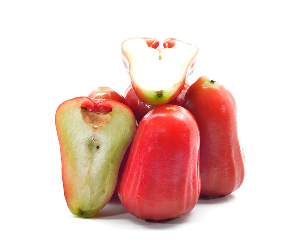 Rose Apples (Syzygium aqueum) Over White Background — Stock Photo, Image