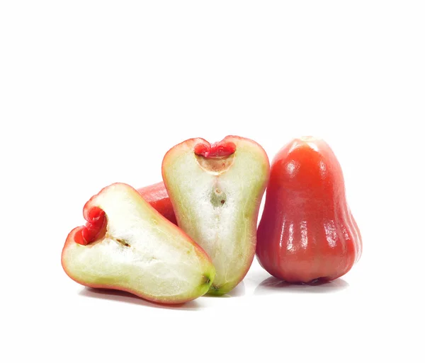 Rose appels (Djamboe aer) Over witte achtergrond — Stockfoto