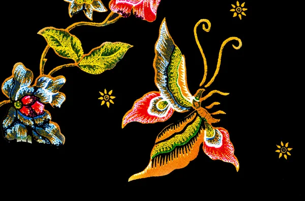 La hermosa de arte de Malasia e Indonesia patrón Batik —  Fotos de Stock