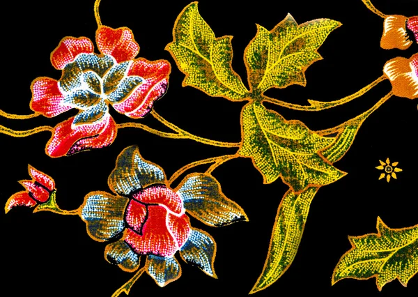 Krásné umění malajské a indonéské batika vzor — Stock fotografie