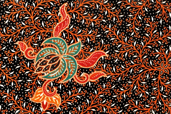 La hermosa de arte de Malasia e Indonesia patrón Batik — Foto de Stock