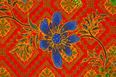 Çiçek batik desen ve arka plan 