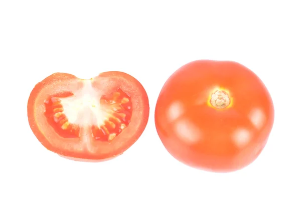 Pomodori freschi isolati su bianco — Foto Stock