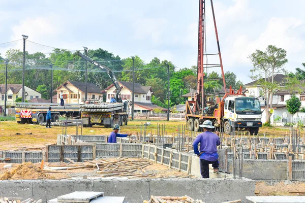 Rayong Thajsko Března 2020 Neznámý Koncept Podnikání Stavebnictví Týmové Práce — Stock fotografie