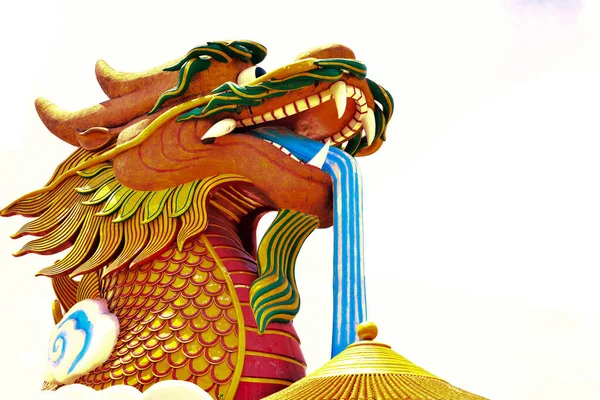 Suphanburi Citythailand May 2018 Unidentified Huge Dragon Statue Suphanburi Thailand — Stock Photo, Image