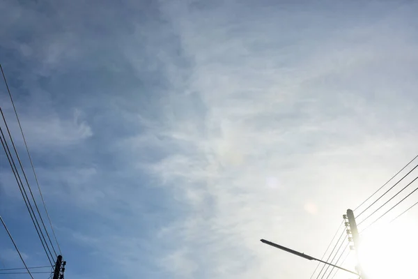 Синє Небо Білі Хмари Фону — стокове фото