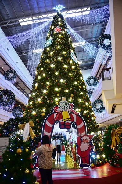 Rayong Thailand November 2020 Ongeïdentificeerde Geschenkdozen Grensontwerp Kerstmis Nieuwjaar — Stockfoto