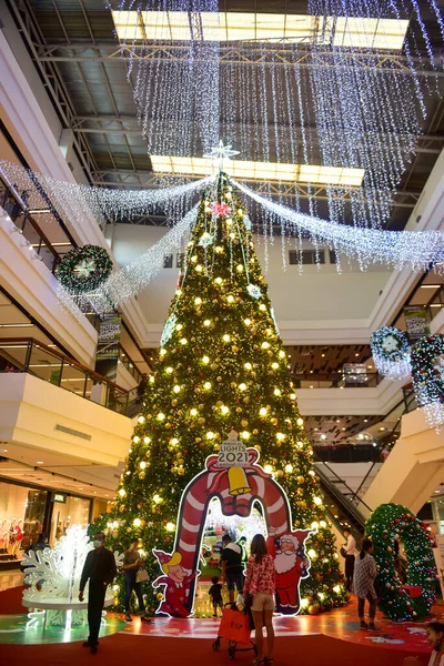 Rayong Thailand November 2020 Ongeïdentificeerde Geschenkdozen Grensontwerp Kerstmis Nieuwjaar — Stockfoto