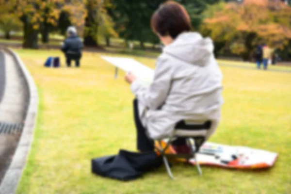 Tokyo Japan November 2019 Unidentified Many People Walking Shinjuku Gyoen — Stock Photo, Image