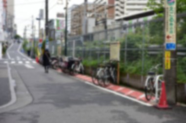 Tokyo, Japonya 21 Kasım 2018 Tokyo 'daki tanımlanamayan Japon binaları ve binaları.