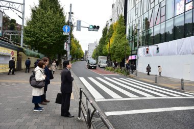 Tokyo, Japonya 21 Kasım 2018 Tanımlanamayan Görüntü Japon vatandaşlarının Tokyo 'ya seyahati.