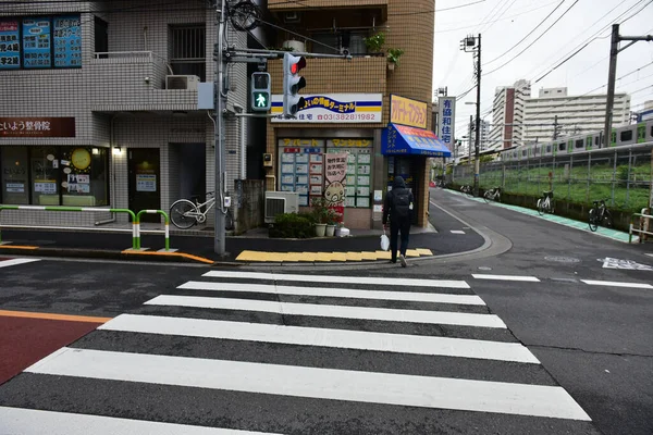 Tokyo, Japonya 21 Kasım 2018 Tokyo 'daki tanımlanamayan Japon binaları ve binaları.