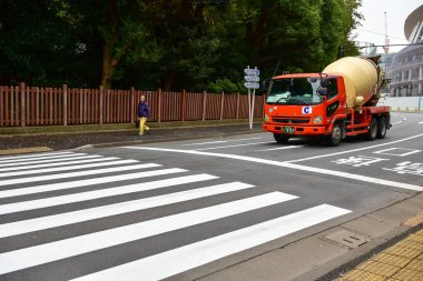 Tokyo, Japonya 21 Kasım 2018 Tokyo 'daki tanımlanamayan Japon binaları ve binaları.