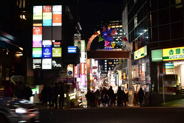 Tokyo Japon Novembre 2018 Nuit Floue Non Identifiée Voyage Des — Photo