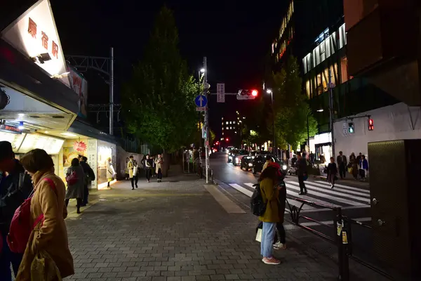 Tokyo Japonya Kasım 2018 Tanımlanamayan Görüntü Japon Halkının Tokyo Gece — Stok fotoğraf