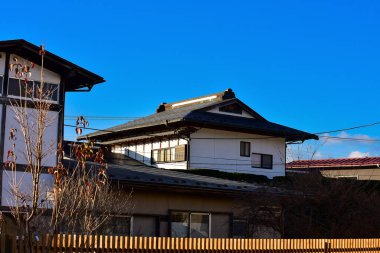 23 Kasım 2018 'de Japonya' nın kırsal kesimindeki bir köyde soğuk havada.