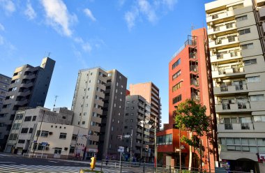 Tokyo, Japonya 25 Kasım 2018 Tokyo sokaklarında güneş parlıyor