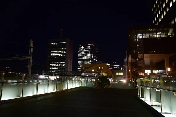 Tóquio Japão Novembro 2018 Noite Borrão Não Identificado Viaje Japoneses — Fotografia de Stock