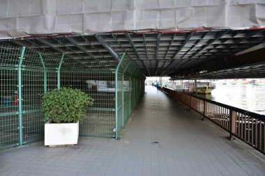 Tokyo, Japonya 25 Kasım 2018 Tokyo 'daki Sumida Köprüsü' nde güneş parlıyor. Tokyo sokaklarında parlıyor