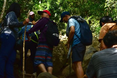 Loei Eyaleti Tayland 19 Ocak 2017 Phu Kradueng Ulusal Parkı. Tayland 'ın en ünlü yerlerinden biridir. Her yıl ortalama bir insana on binlerce insan gelir, özellikle de uzun bir hafta sonu boyunca. 