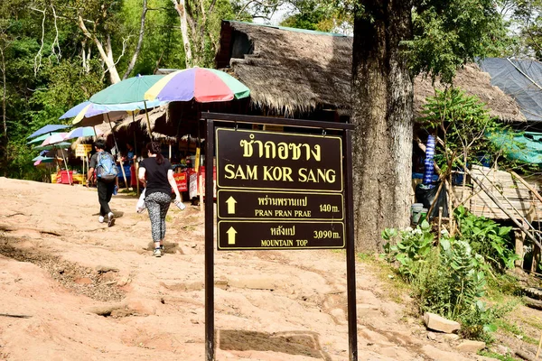 Loei Tartomány Thaiföld Január 2017 Phu Kradueng Nemzeti Park Egyik — Stock Fotó