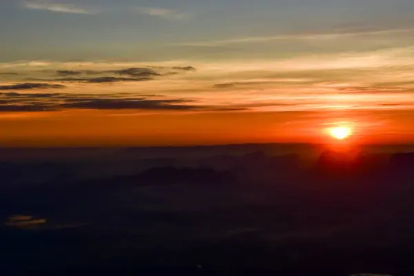 Provincia Silhouette Loei Tailandia Parque Nacional Phu Kradueng Uno Los —  Fotos de Stock