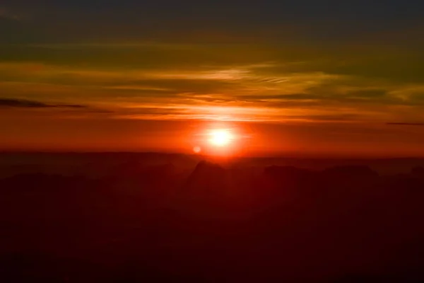 Provincia Silhouette Loei Tailandia Parque Nacional Phu Kradueng Uno Los — Foto de Stock