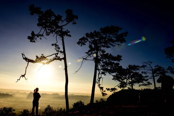 Loei Maakunta Thaimaa Phu Kradueng Kansallispuisto Yksi Thaimaan Kuuluisimmista Nähtävyyksistä — kuvapankkivalokuva